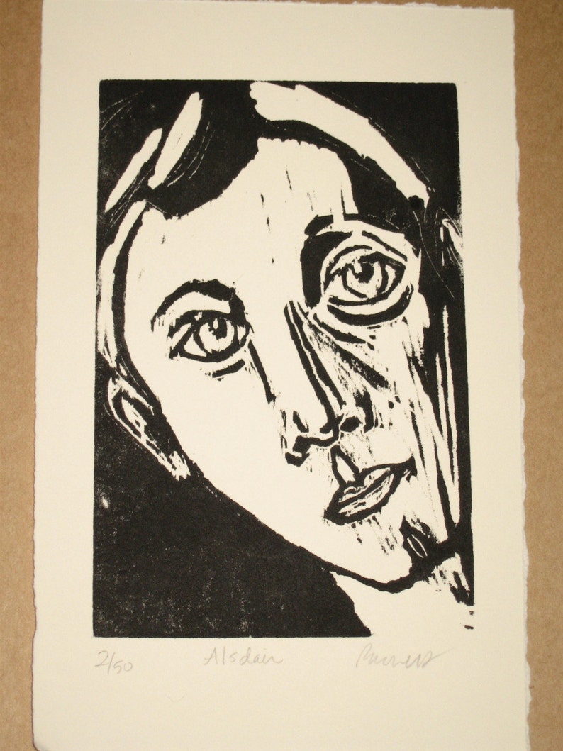 Alasdair Original Woodblock Print image 4