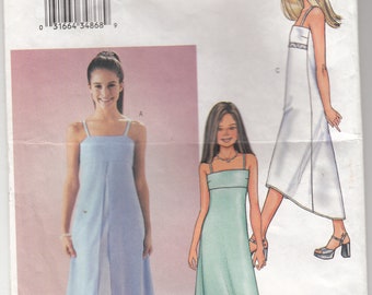 2002 Vintage Sewing Pattern Butterick Girls Dress Pattern 3484 Sizes 14 16 A Line Dress Pattern Evening Gown Pattern