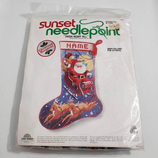 Needlepoint Christmas Stocking Etsy