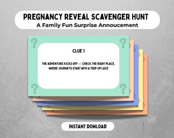 Pregnancy Announcement Scavenger Hunt Game | A Family Fun Surprise ...
