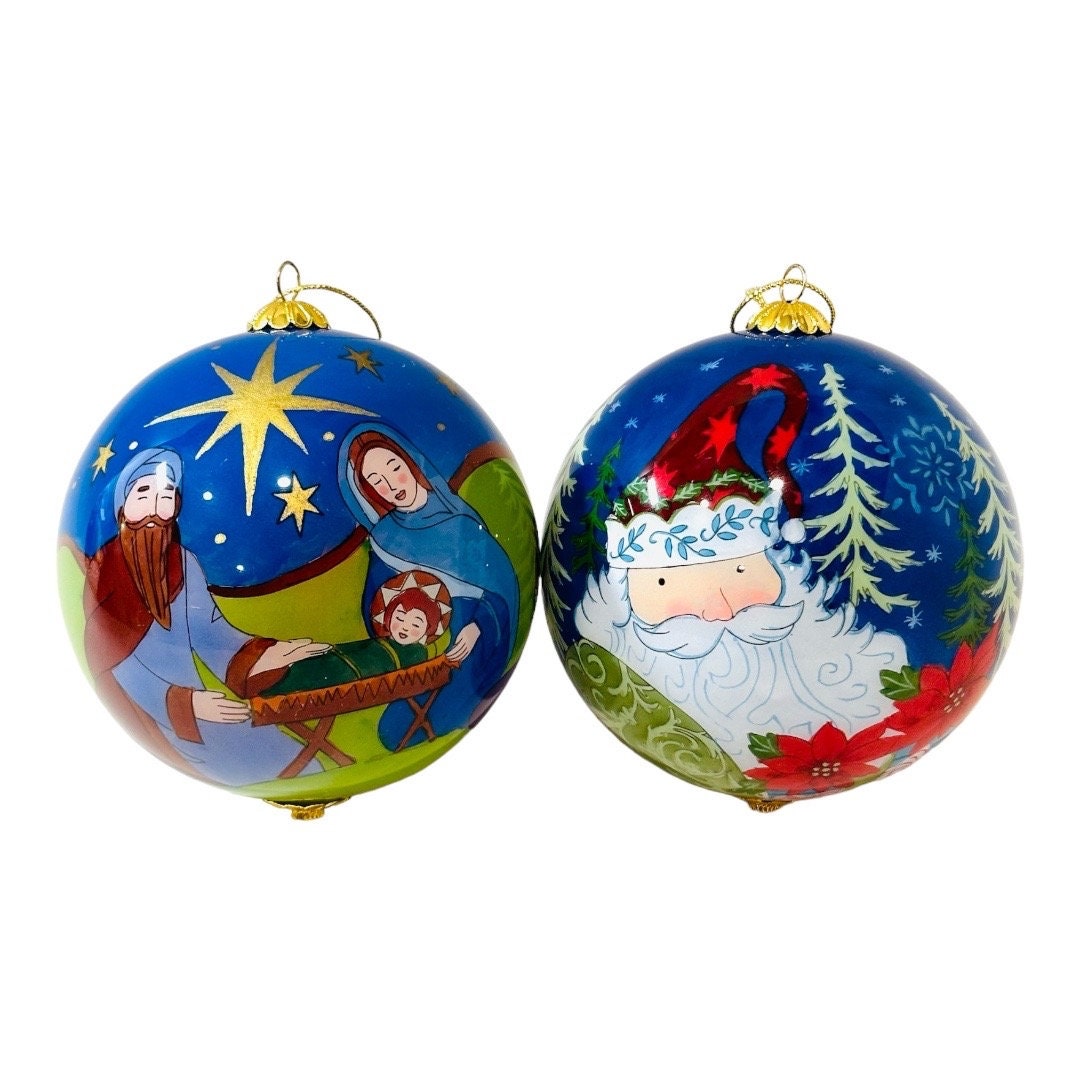 Vintage Li Bien Nativity Christmas Ornaments, Retired Pier 1 Hand ...