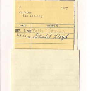 vintage library card notecard image 4