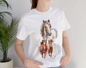 Wild Horses Graphic Tee: Unisex Jersey Short Sleeve T-Shirt