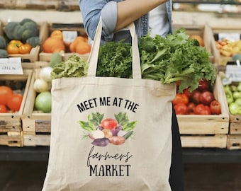 Torba płócienna Farmers Market | Wielorazowa torba na zakupy
