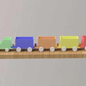Montessori Wooden Train Toy Box, Gift Kids