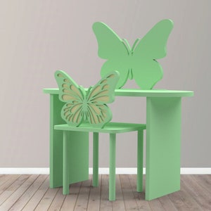 Kids Chair& Table Butterfly, Kids Gift Furniture
