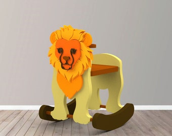 Leon Rocking Chair For Kids , Wooden Kids Gift