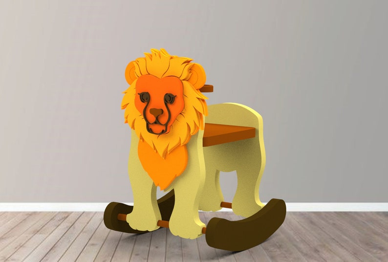 Lion Rocking Leon Rocking Chair for Kids , Wooden Kids Gift - Etsy