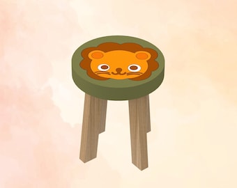 Taburete de animales para niños, regalo para niños de muebles Montessori