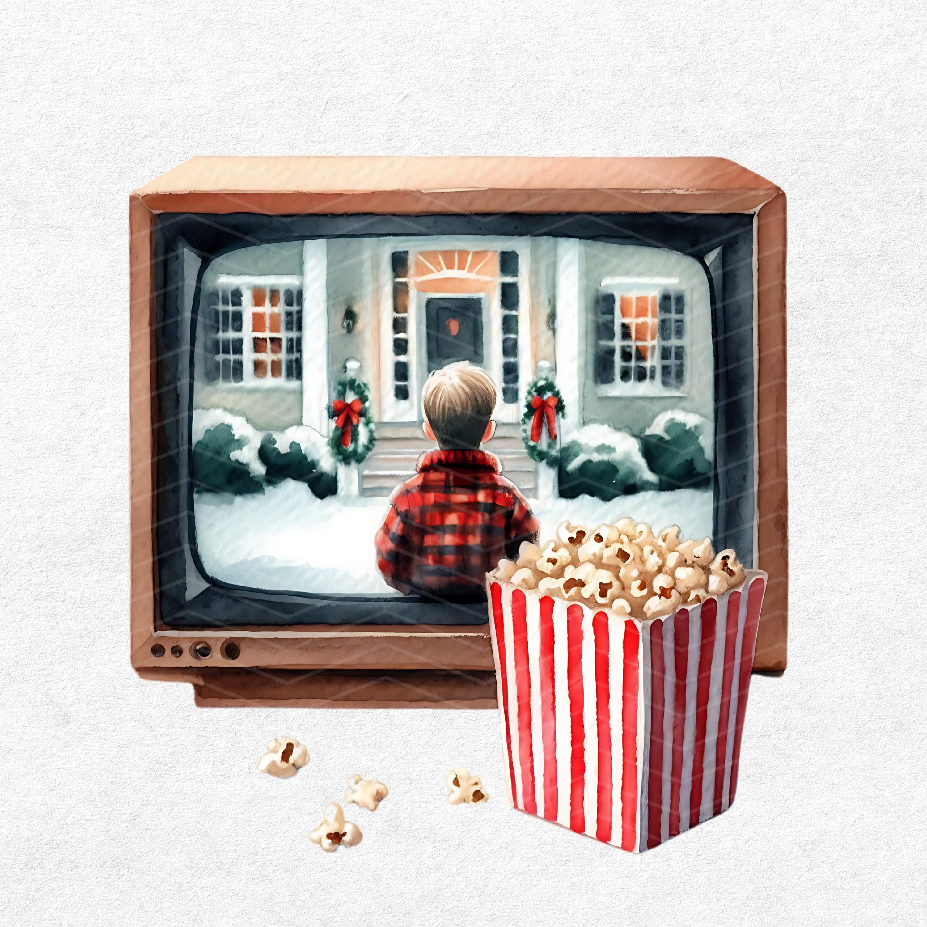 Christmas Movie PNG, Christmas Movie Night Clipart, Alone Home TV Movie — free download