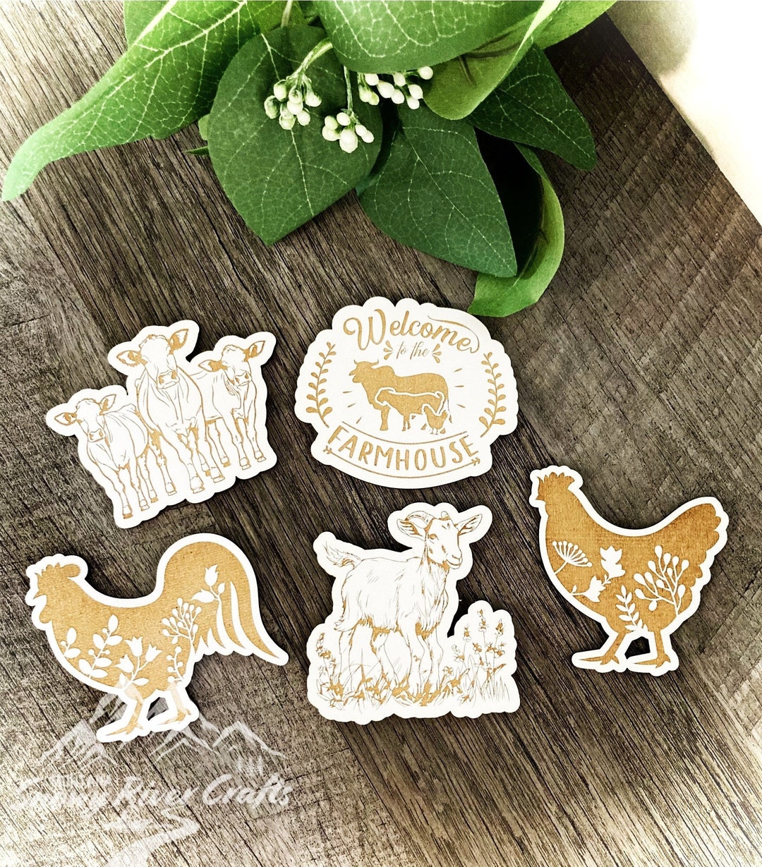 Farm Animal Wood Refrigerator Magnets Modern Farmhouse Decor Etsy