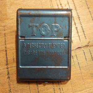 vintage top cigarette rolling machine Vintage TOP Cigarette Rolling Tin Machine - Mid-century
