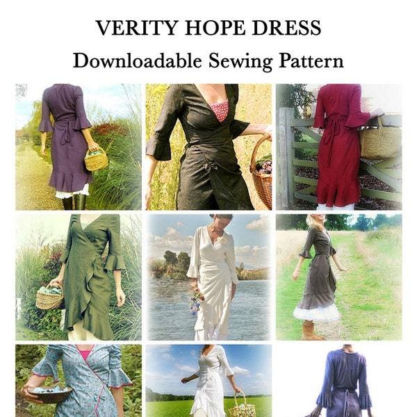 Verity Hope Linen Wrap Dress downloadable sewing pattern