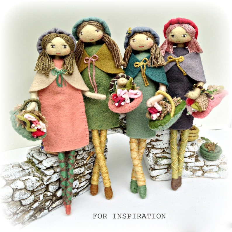 French style doll with beret / digital pattern tutorial imagem 3