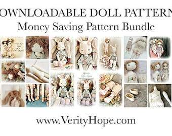 Money saving x3 pattern bundle / Doll making / sewing pattern tutorial / digital doll patterns / PERMISSION TO SELL