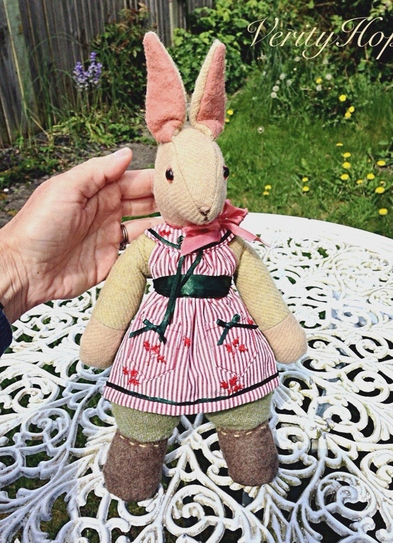 Verity Hope / Vintage Bunny Rabbit sewing pattern / rabbit doll / cloth doll pattern / instant download / digital pattern / doll making / image 1