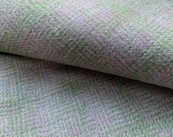 Blue Green Purple 100% British Pure New Wool Tweed Fabric | 150 cm | Doll and Bear Making Fabric