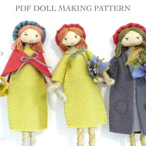 MONEY SAVING x4 pattern BUNDLE / Tutorial / Bendy dolls / Felt doll / animal dolls / Mini dolls / Instant download / pdf pattern / image 5