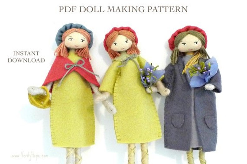 MONEY SAVING x4 pattern BUNDLE / Tutorial / Bendy dolls / Felt doll / animal dolls / Mini dolls / Instant download / pdf pattern / image 5
