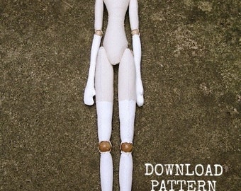 Jointed Cloth doll pattern / slim doll pattern | skinny doll pattern | peg doll | PERMISSION TO SELL