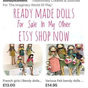 MONEY SAVING x4 pattern BUNDLE / Tutorial / Bendy dolls / Felt doll / animal dolls / Mini dolls / Instant download / pdf pattern / image 6