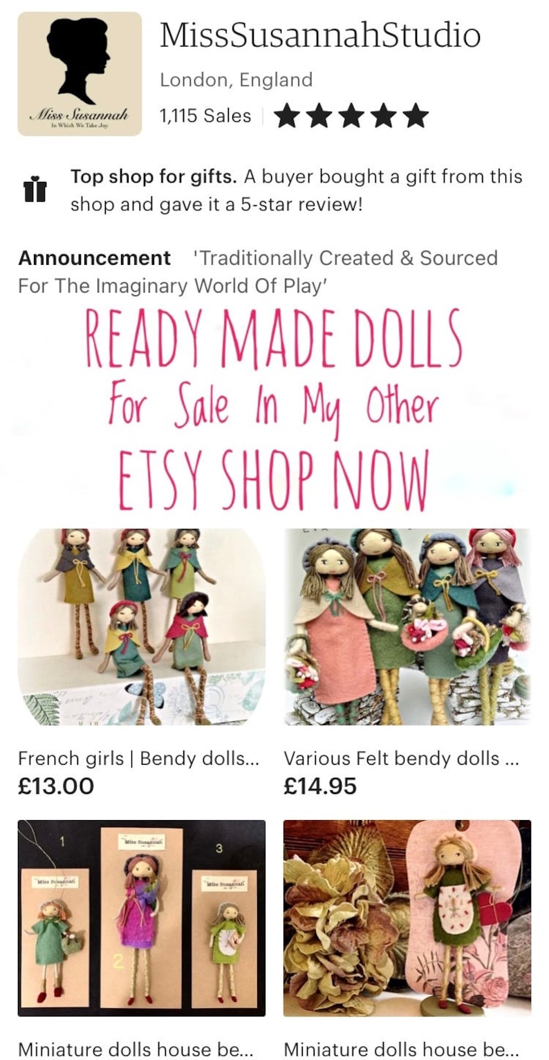 MONEY SAVING x4 pattern BUNDLE / Tutorial / Bendy dolls / Felt doll / animal dolls / Mini dolls / Instant download / pdf pattern / image 6