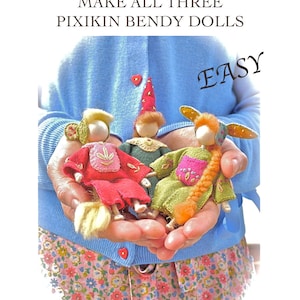 Waldorf inspired / bendy dolls / digitel pattern & tutorial / instant download pattern / mini dolls / felt doll pattern / PERMISSION TO SELL image 3