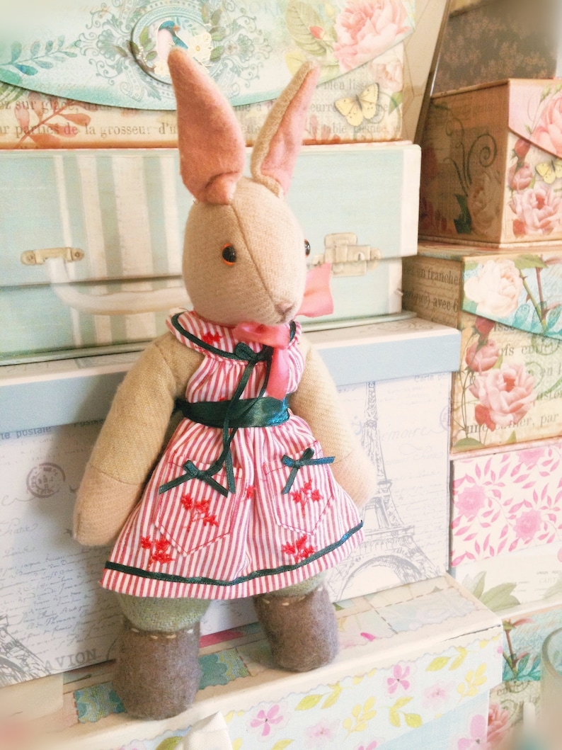 Verity Hope / Vintage Bunny Rabbit sewing pattern / rabbit doll / cloth doll pattern / instant download / digital pattern / doll making / image 4