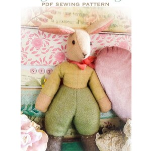 Verity Hope / Vintage Bunny Rabbit sewing pattern / rabbit doll / cloth doll pattern / instant download / digital pattern / doll making / image 6