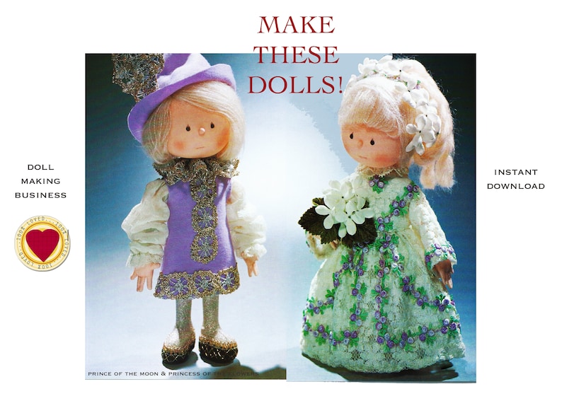 5 X PATTERN BUNDLE / Baby Cloth dolls / Waldorf doll pattern / PDF Cloth Doll Pattern / Waldorf doll / Instant download to Make & Sell image 5