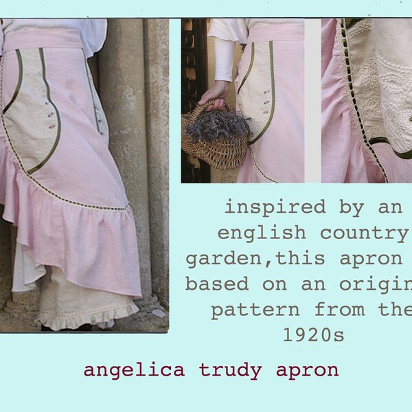 Angelica Trudy Apron by Malphi (rose/olive).