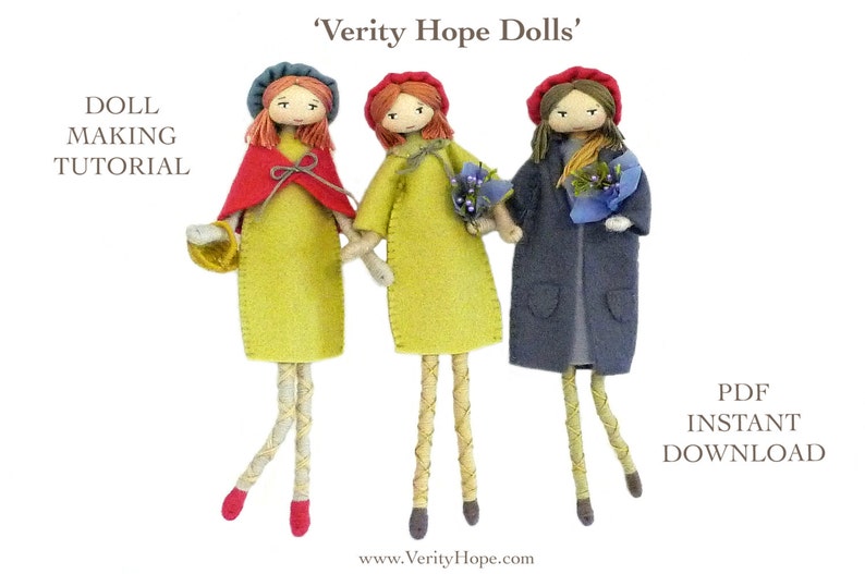 French style doll with beret / digital pattern tutorial imagem 2