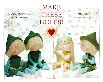 Fantasy Doll Sewing Pattern Bundle: Pixie, Elf, Witch (Digital Download)