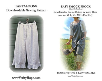 VERITY HOPE / Money saving two sewing patterns / japanese dress  & Pantaloons / digital sewing pattern/ PERMISSION to Sell