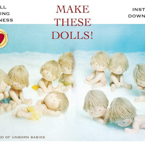 5 X PATTERN BUNDLE / Baby Cloth dolls  / Waldorf doll pattern / PDF Cloth Doll Pattern / Waldorf doll / - Instant download to Make & Sell