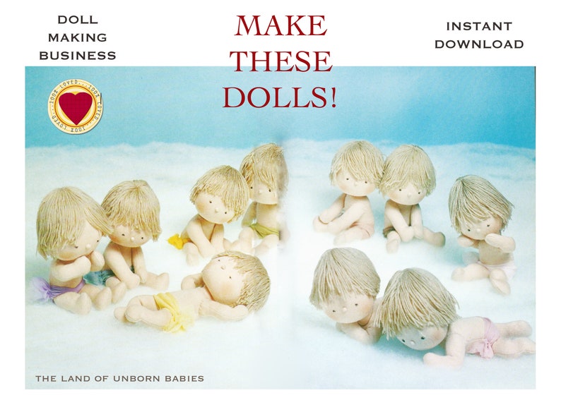 5 X PATTERN BUNDLE / Baby Cloth dolls / Waldorf doll pattern / PDF Cloth Doll Pattern / Waldorf doll / Instant download to Make & Sell image 1