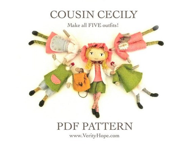 MONEY SAVING x4 pattern BUNDLE / Tutorial / Bendy dolls / Felt doll / animal dolls / Mini dolls / Instant download / pdf pattern / image 4