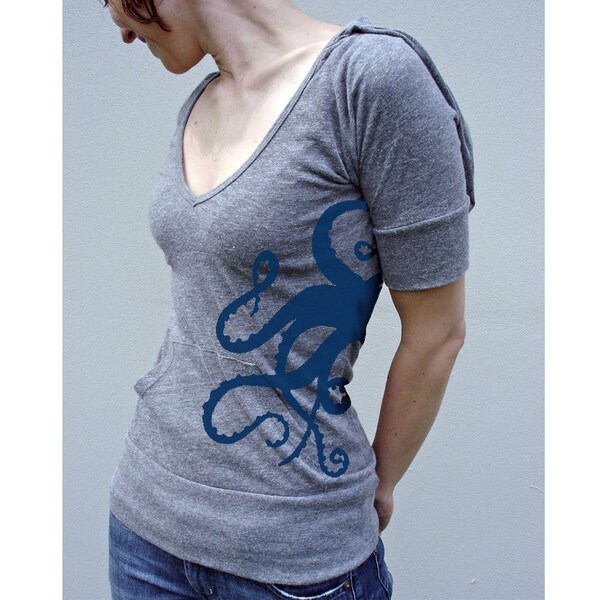 Tentacles Womens Short Sleeve Hoodie