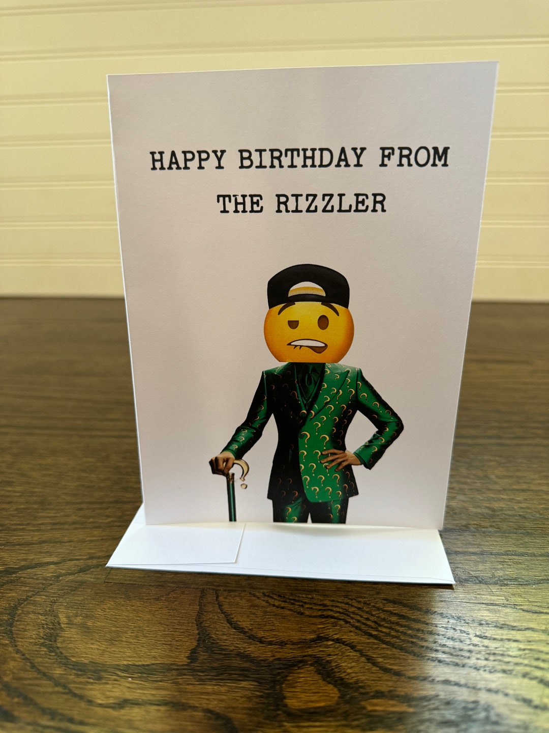 Rizzler Birthday Card - Fun and Charming Emoji Riddler Greeting Card