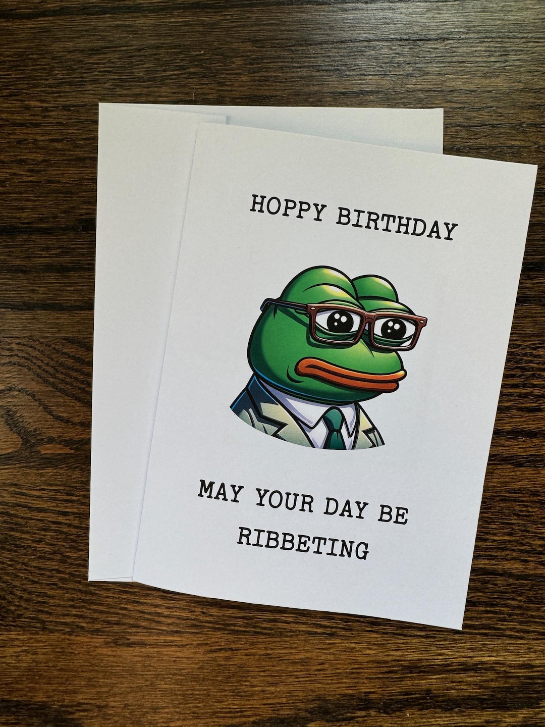 Hoppy Birthday, May Your Day Be Ribbeting - Humorous Frog Meme Greeting ...