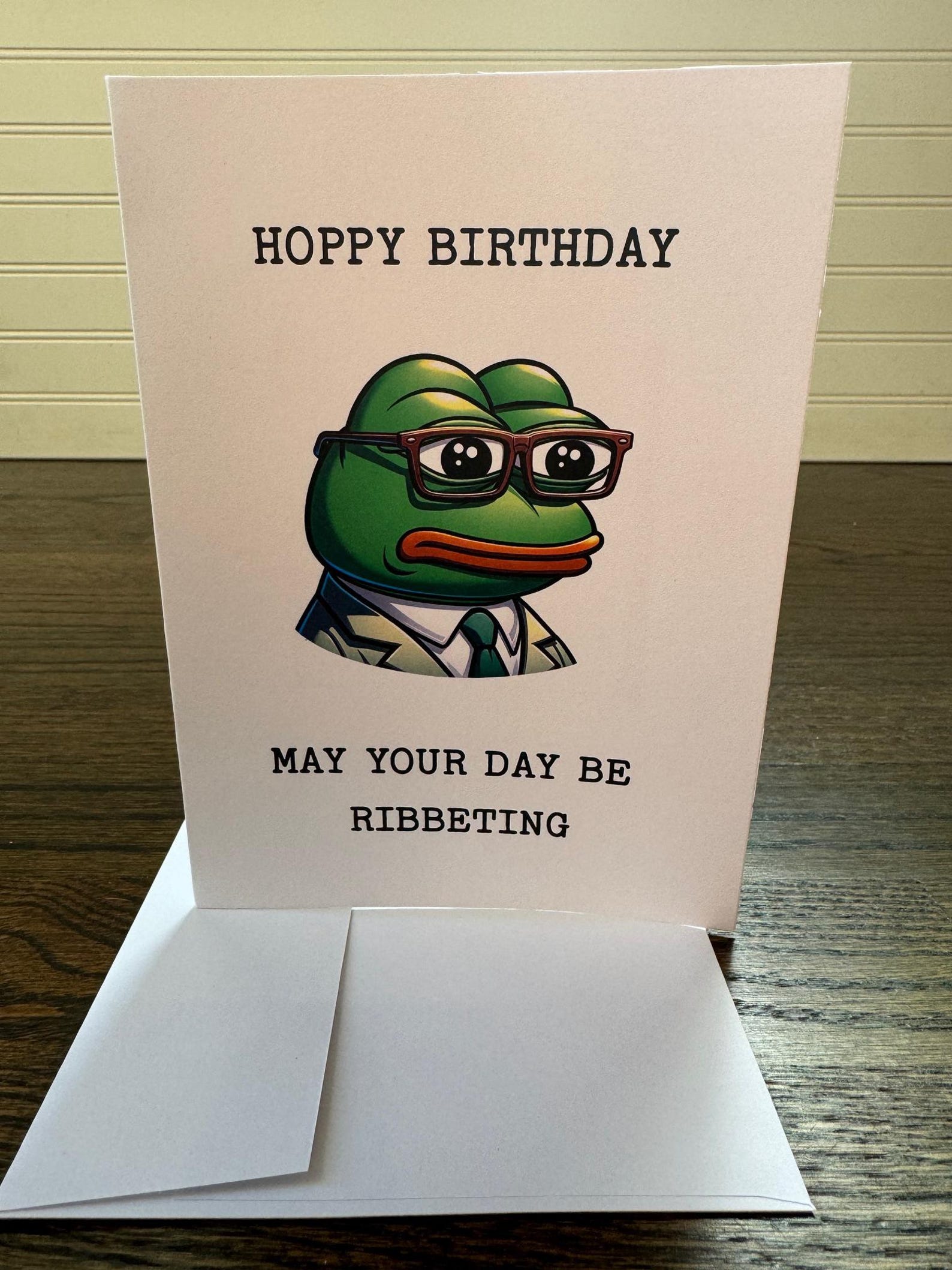 Hoppy Birthday, May Your Day Be Ribbeting - Humorous Frog Meme Greeting ...