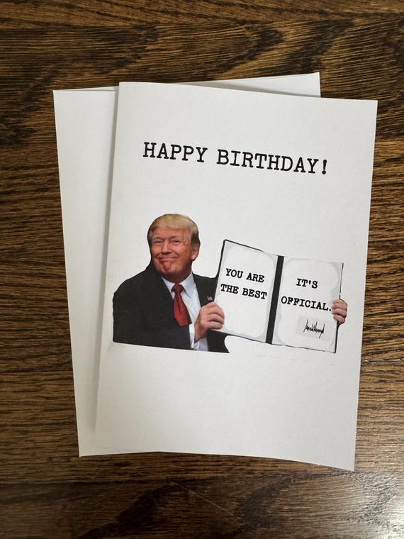 Biglietto D'Auguri Pop-Up Di Donald Trump Con Mini Figura E Suoni – Luce, Voce E Messaggio Di Compleanno, Divertente E Originale
