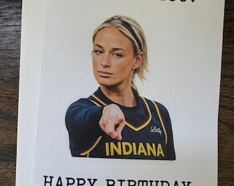 Funny Women's  Basketball Inspired Birthday Card