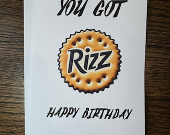 リリパットレーン473☆HAPPY 21th BIRTHDAY You Got RIZZ, Happy Birthday Greeting Card | Funny Ritz Cracker