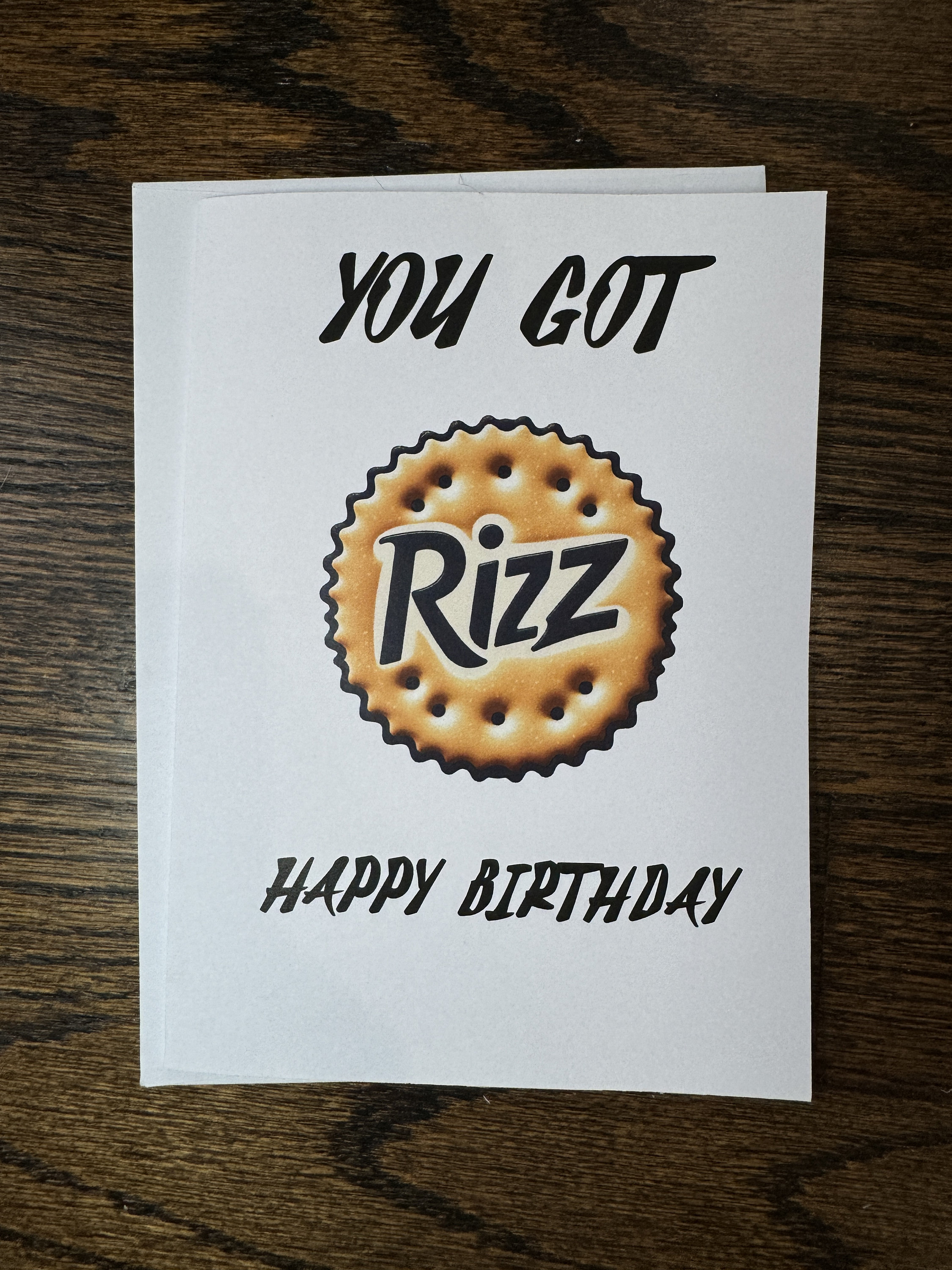 You Got RIZZ, Happy Birthday Greeting Card | Funny Ritz Cracker You Got RIZZ, Happy Birthday Greeting Card | Funny Ritz Cracker