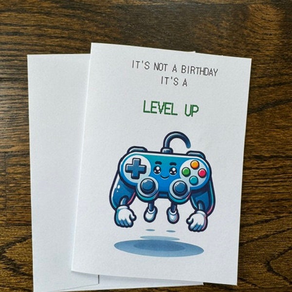Nintendo Birthday Card - Etsy