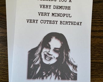 Demure Cutesy Birthday Card, Viral Meme Greeting Card