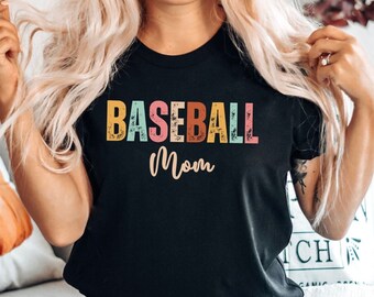 Retro Baseball Mom Shirt, Baseball Lover Shirt, Baseball Heart Tee, Baseball Mom T-Shirt, Minimalistic Baseball T-Shirt, Baseball Gift