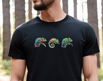 Lizard Shirt | Chameleon T-Shirt | 3 Chameleons Lizard Shirt | Lizard T-Shirt | Reptile Lover Shirt | Chameleon Shirt | Reptile Lovers Gift