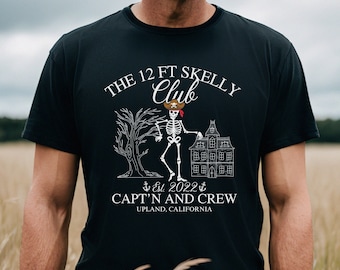 Custom Social Club 12 Ft Skeleton Club Shirt, Funny Skeleton Shirt, Halloween Skeleton Shirt, Funny Halloween Shirt, 12 foot Giant Skeleton
